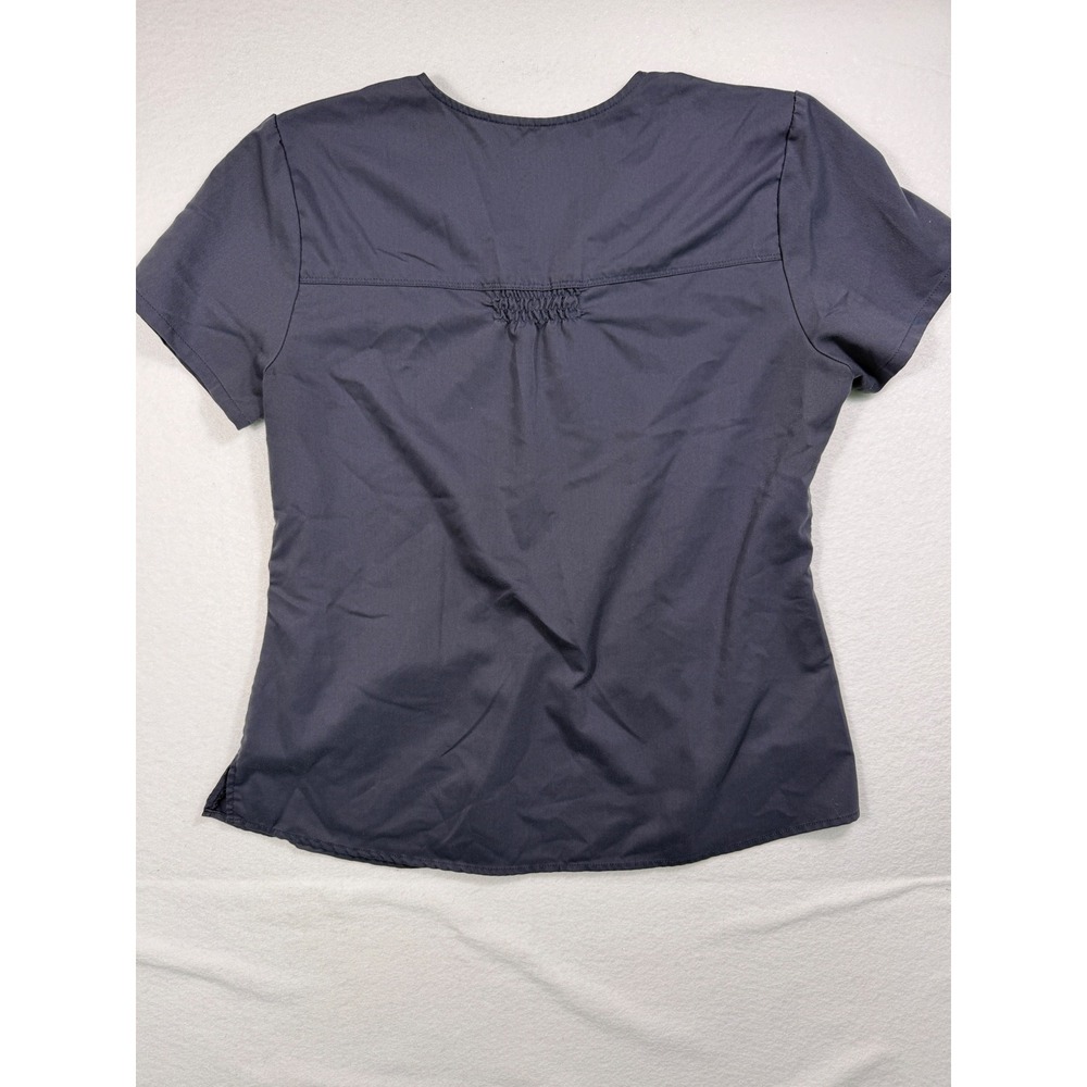 Grey's Anatomy Scrub Top Women Large Gray V-Neck Pocket 71166 Professional Wear - Picture 6 of 8